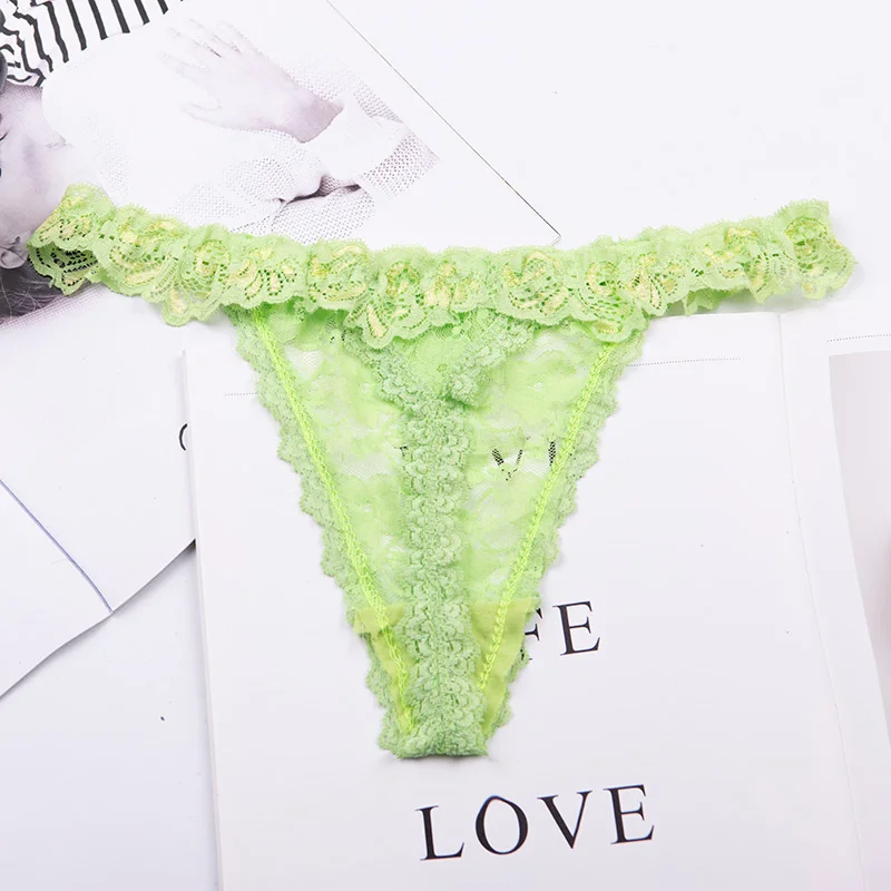colorful fashion Women's Sexy lace Thongs G-string Underwear Panties Briefs For Ladies lingerie T-back 1pcs/lot ah23
