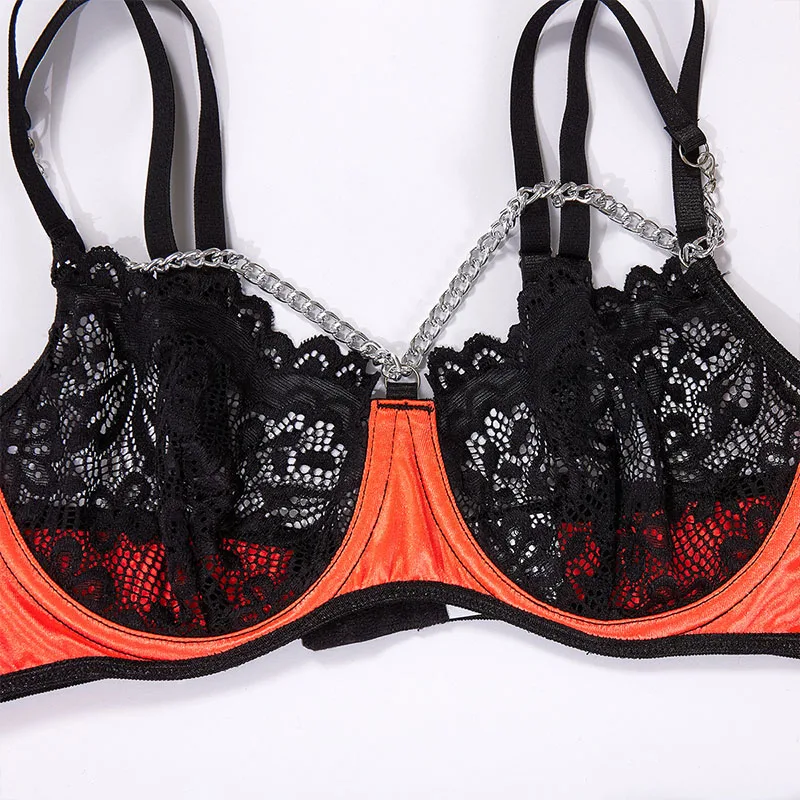 Women Bra and Briefs Sets Lace Flower Embroidery Sexy Perspective Underwire Erotic Lingerie Panty Two-Piece Underwear Set 2023 Women Bra and Briefs Sets Lace Flower Embroidery Sexy Perspective Underwire Erotic Lingerie Panty Two-Piece Underwear Set 2023