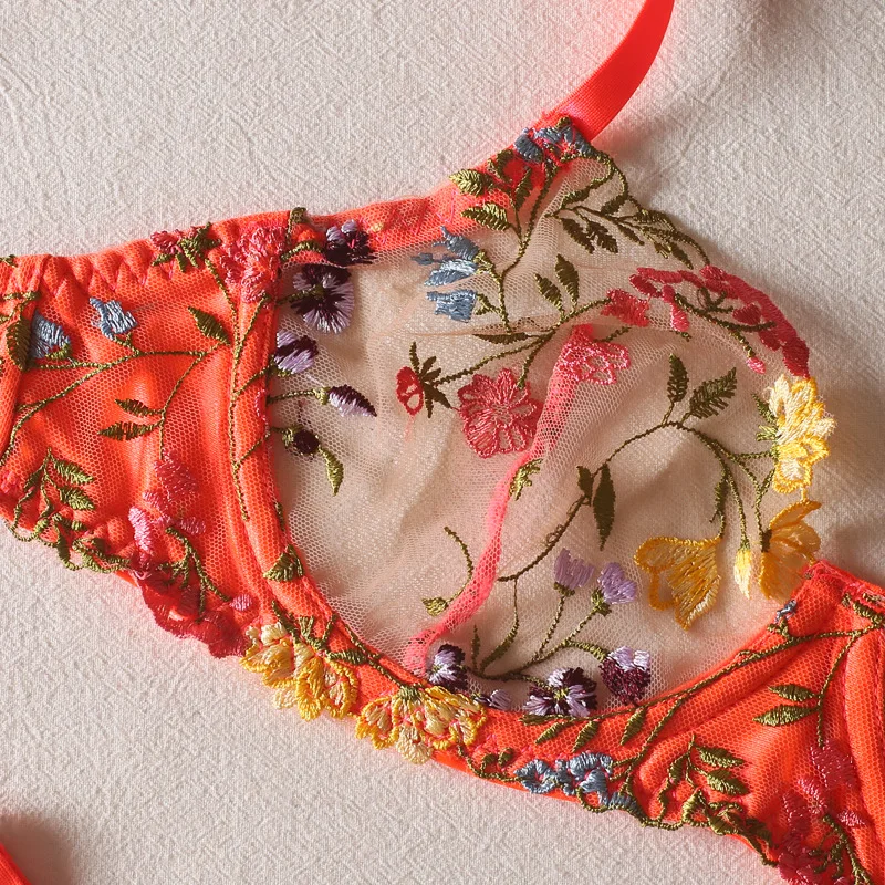 Women Bra and Briefs Sets Lace Flower Embroidery Sexy Perspective Underwire Erotic Lingerie Panty Two-Piece Underwear Set 2023 Women Bra and Briefs Sets Lace Flower Embroidery Sexy Perspective Underwire Erotic Lingerie Panty Two-Piece Underwear Set 2023