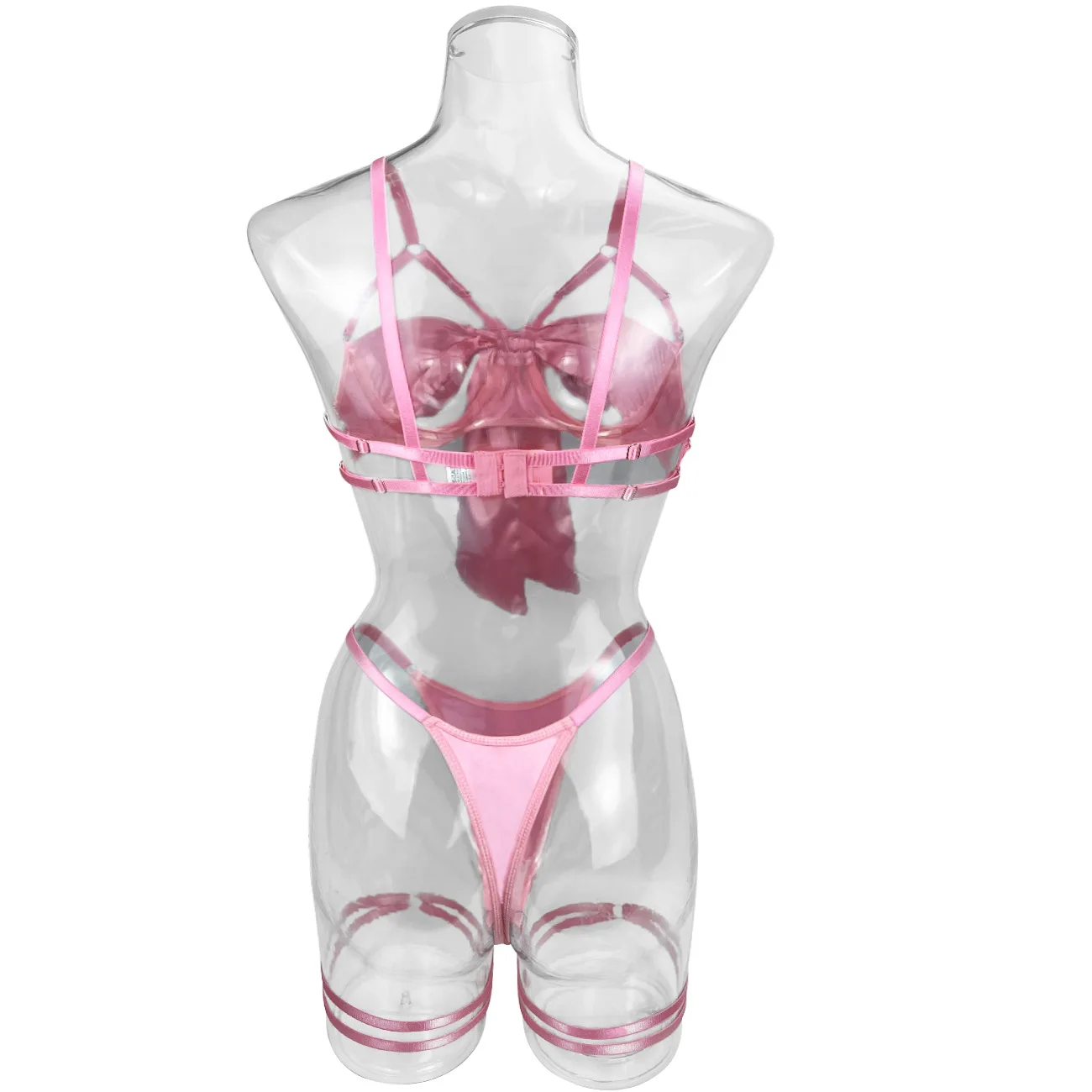Yimunancy 3-Piece Cut Out Bow Lingerie Set 4 Colors Satin Cute Erotic Set Solid Brief Underwear Set Nightwear Yimunancy 3-Piece Cut Out Bow Lingerie Set 4 Colors Satin Cute Erotic Set Solid Brief Underwear Set Nightwear