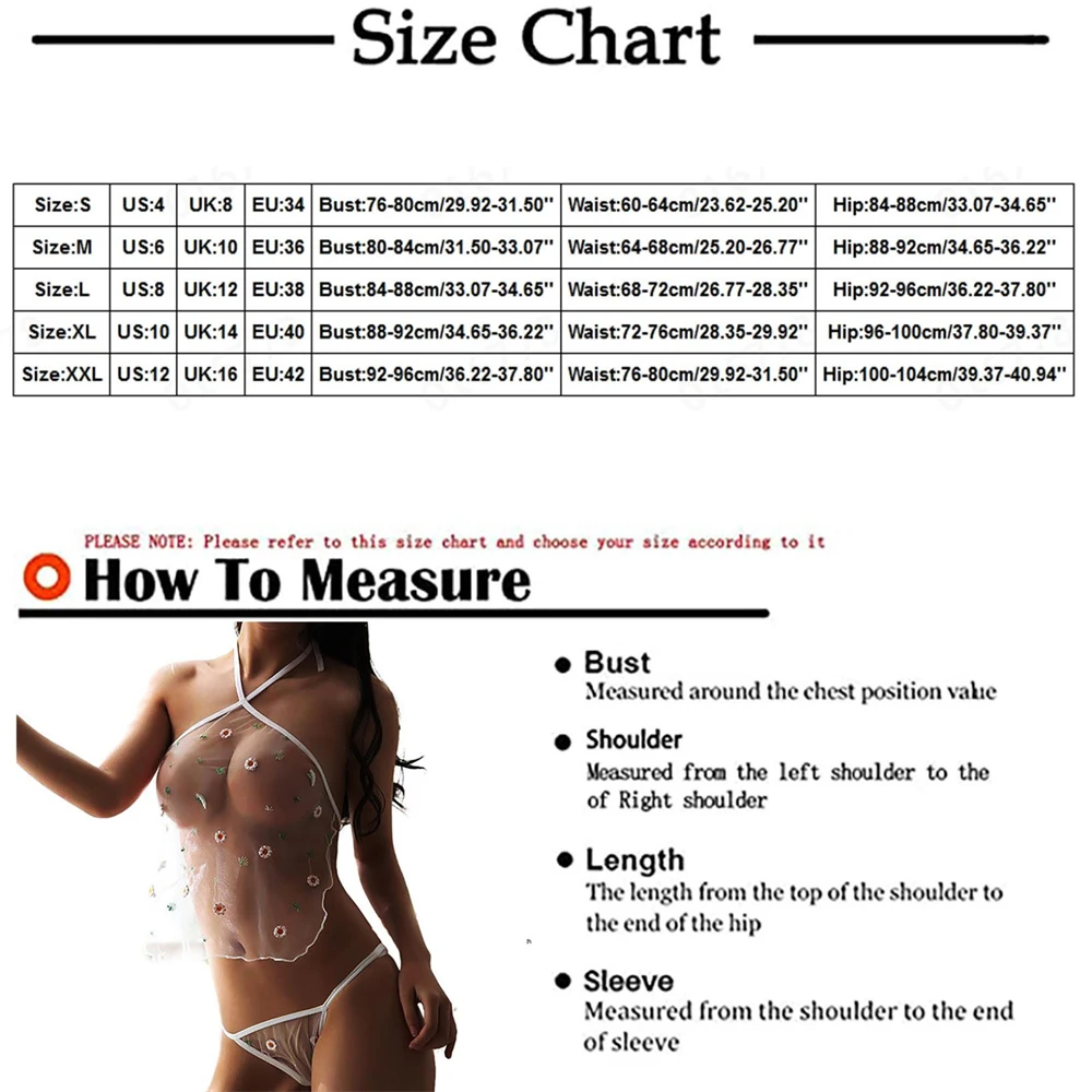 Sexy Underwear Panties Set For Women Erotic Transparent Mesh Lingerie Sleepwear Halter Apron Top g-strings Thongs Two-Piece Suit