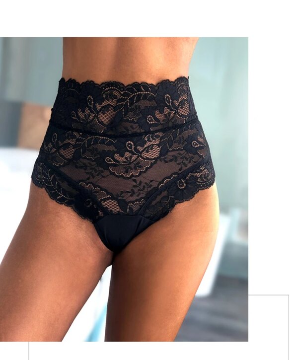 S-XXXL plus size sexy high-waist lace panties, thongs, hollow underwear, lingerie
