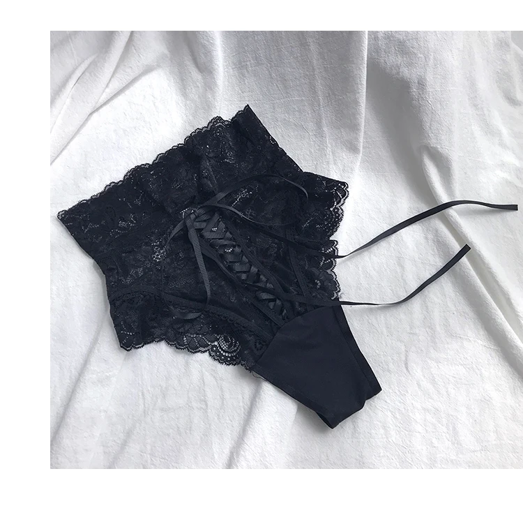S-XXXL plus size sexy high-waist lace panties, thongs, hollow underwear, lingerie