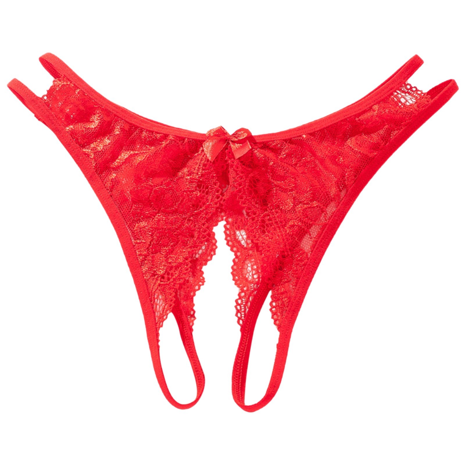 Sexy Lace Thongs Open Crotch Erotic G-String Solid Color Temptation Micro String Erotic Lingerie For Sex Temptation Cueca