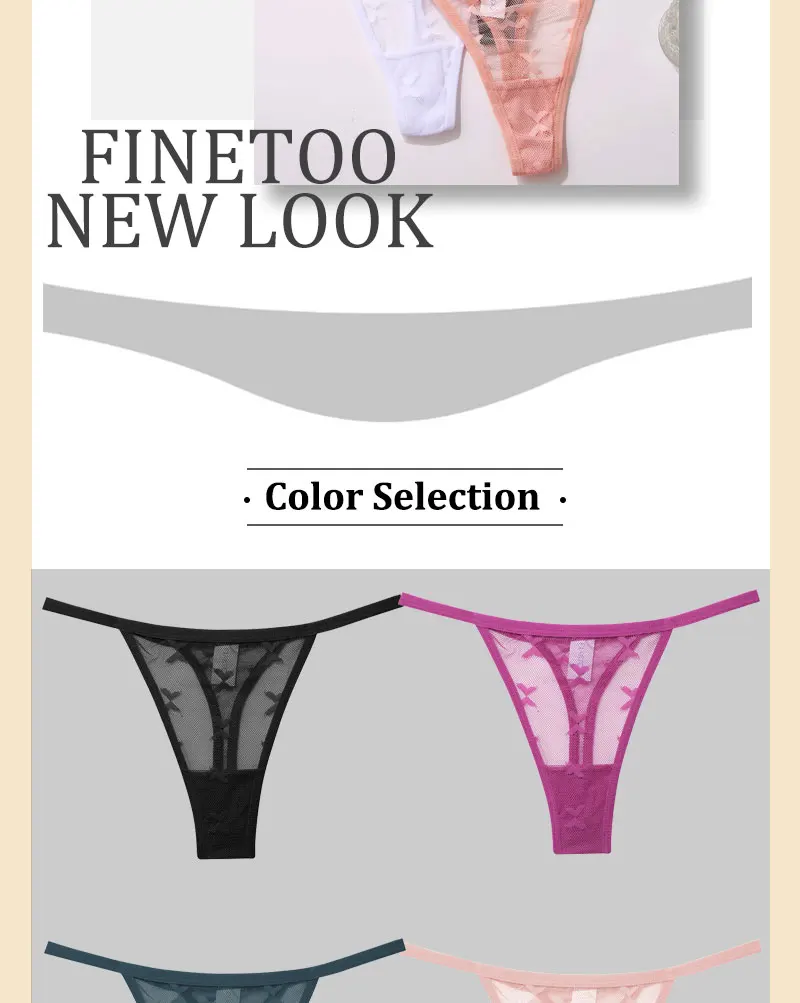 4PCS/Set Sexy Lace Thong Women Low Waist Panties Transparent G String Thongs T-Back Underwear Female Solid Intimates Lingerie 4PCS/Set Sexy Lace Thong Women Low Waist Panties Transparent G String Thongs T-Back Underwear Female Solid Intimates Lingerie