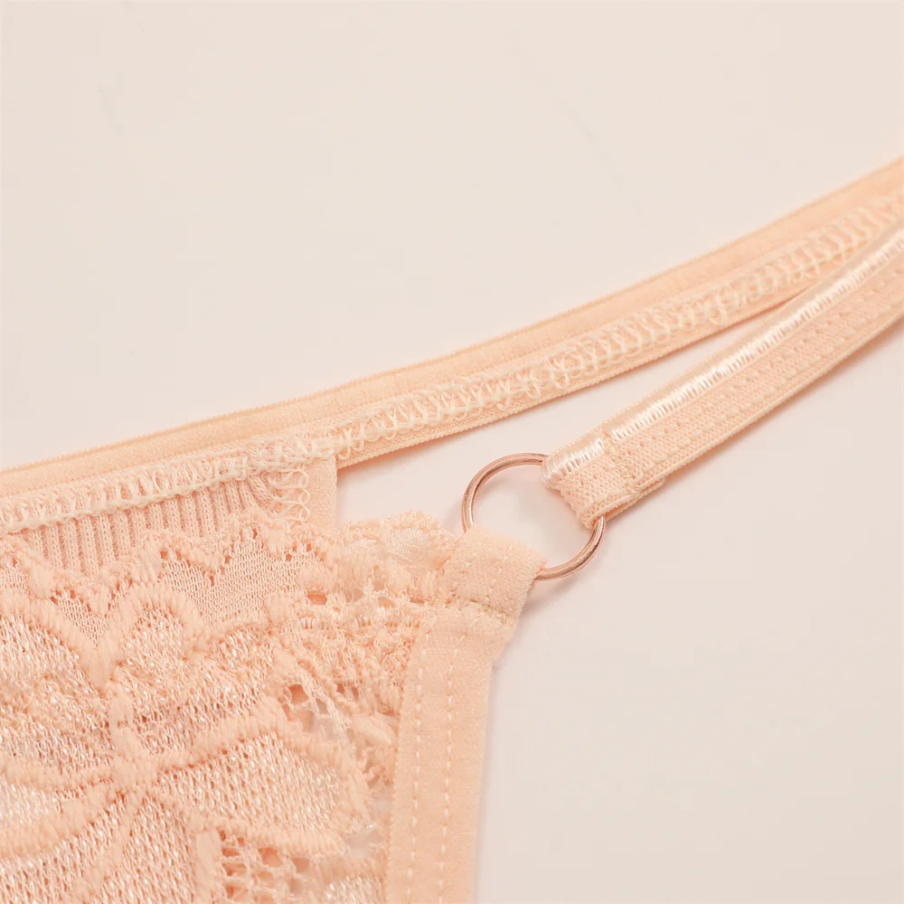 Lace Thongs 3Pcs Women Cotton Panties Sexy Low Rise Transparent Underwear Lady Breathable Lingerie Metal Ring Thin Strap Thong Lace Thongs 3Pcs Women Cotton Panties Sexy Low Rise Transparent Underwear Lady Breathable Lingerie Metal Ring Thin Strap Thong