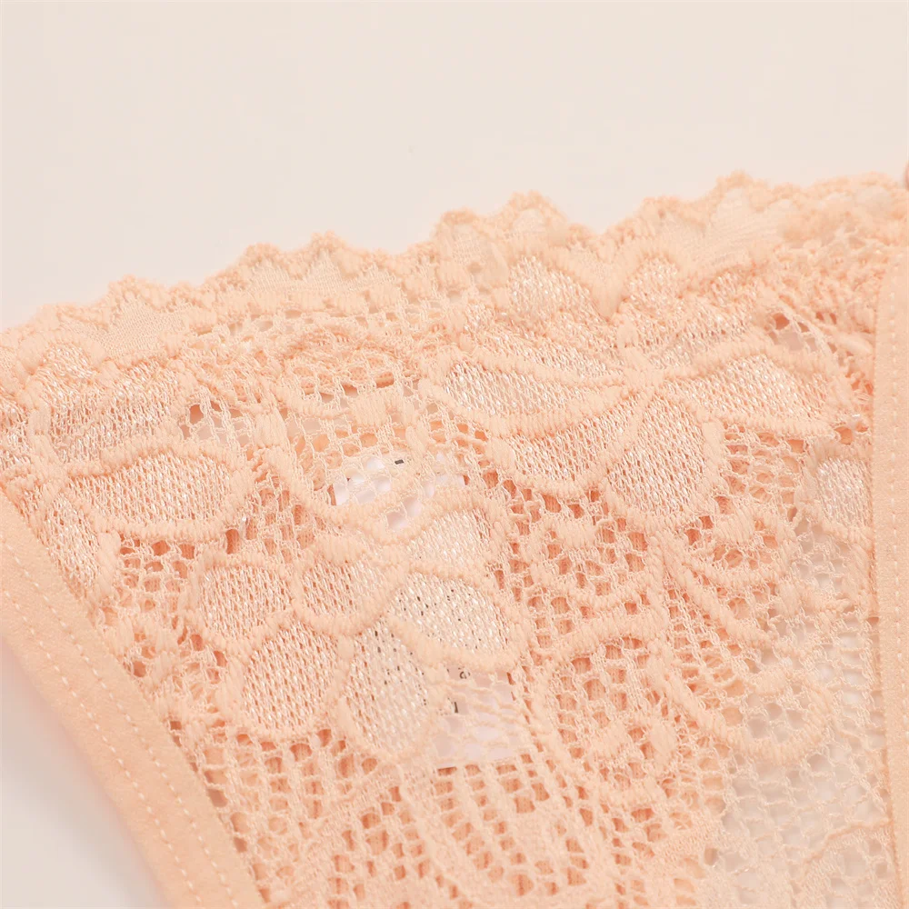 Lace Thongs 3Pcs Women Cotton Panties Sexy Low Rise Transparent Underwear Lady Breathable Lingerie Metal Ring Thin Strap Thong Lace Thongs 3Pcs Women Cotton Panties Sexy Low Rise Transparent Underwear Lady Breathable Lingerie Metal Ring Thin Strap Thong