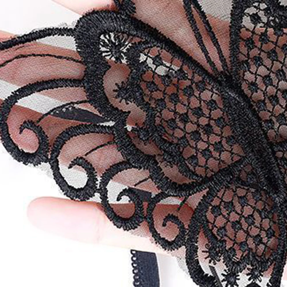 G-String Women Butterfly Lace Hollow Open Crotch Panties For Sex Exciting Underwear Low Waist Embroidered Thong