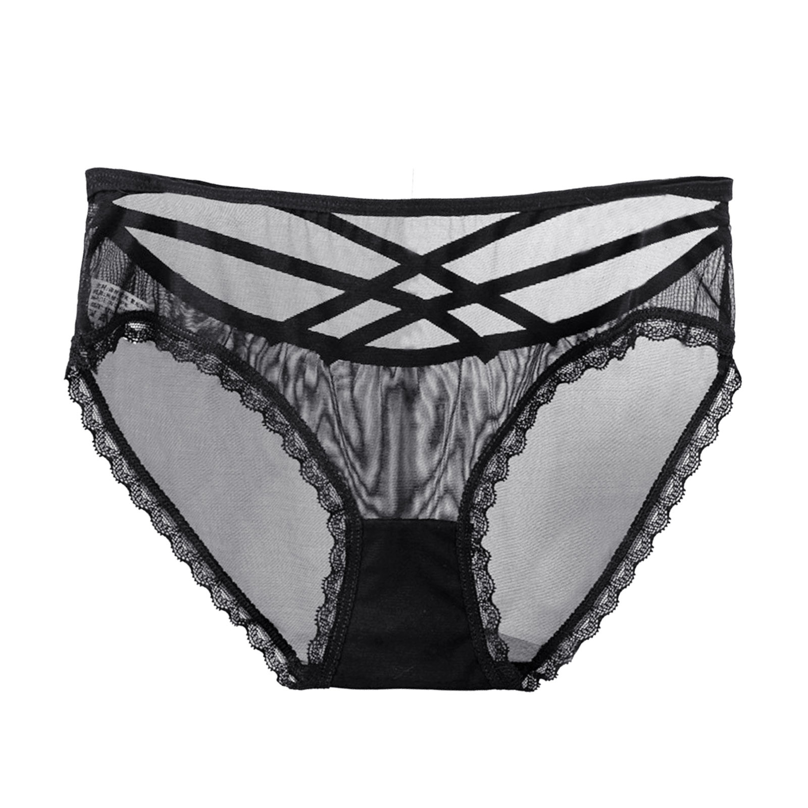 Women's Sexy Black Lace Panties High Waist Plus Size Briefs For Women Traceless Temptation Embroidery Lingerie For Ladies