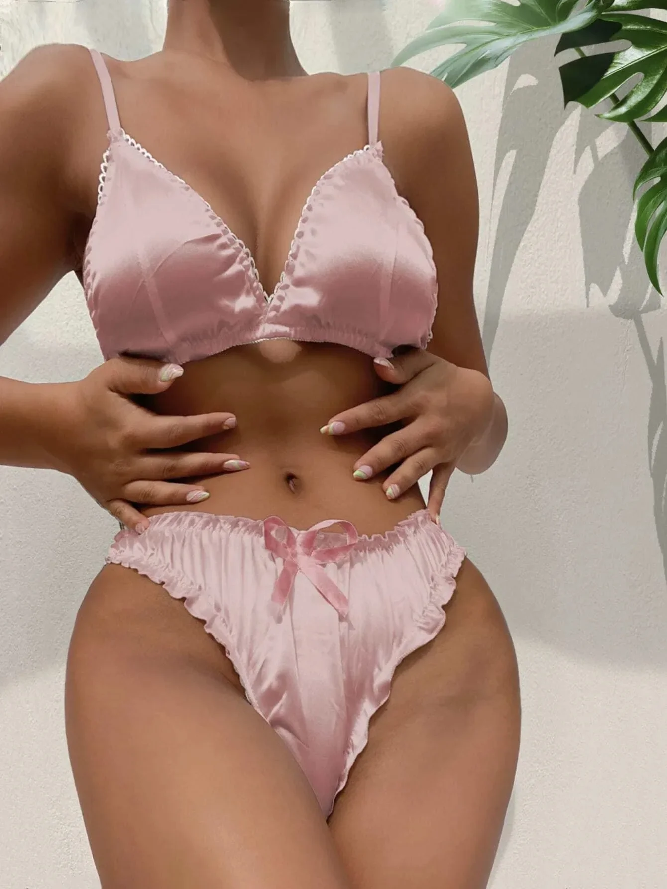 Bra Brief Sets Women's Erotic Lingerie Suit Bowknot Sexy Deep V Wire Free Lingerie Underwear Two Piece Female Cute Pajamas Kitts Bra Brief Sets Women's Erotic Lingerie Suit Bowknot Sexy Deep V Wire Free Lingerie Underwear Two Piece Female Cute Pajamas Kitts