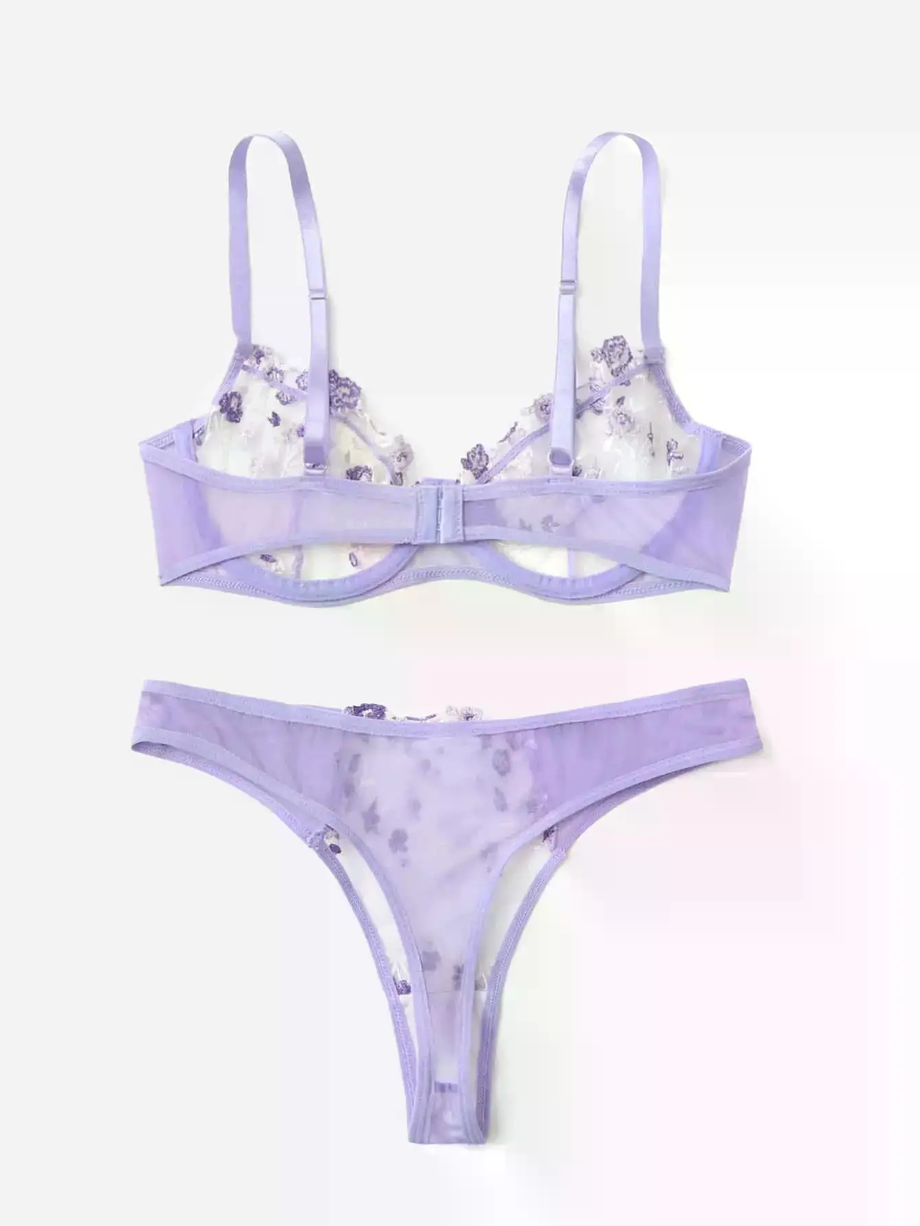 Transperant Lingerie Set Women Mesh Net Sexi Lenceria Sensual Mujer Bra Sets Embroidery Floral Underwired Transperant Lingerie Set Women Mesh Net Sexi Lenceria Sensual Mujer Bra Sets Embroidery Floral Underwired