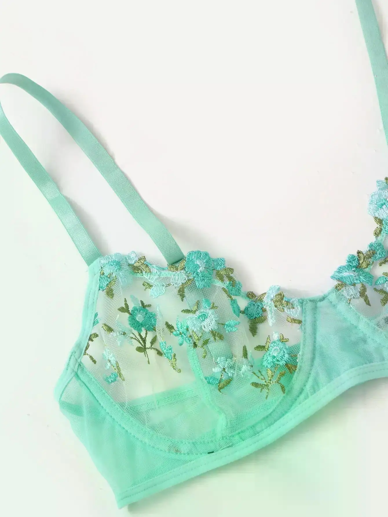 Transperant Lingerie Set Women Mesh Net Sexi Lenceria Sensual Mujer Bra Sets Embroidery Floral Underwired Transperant Lingerie Set Women Mesh Net Sexi Lenceria Sensual Mujer Bra Sets Embroidery Floral Underwired