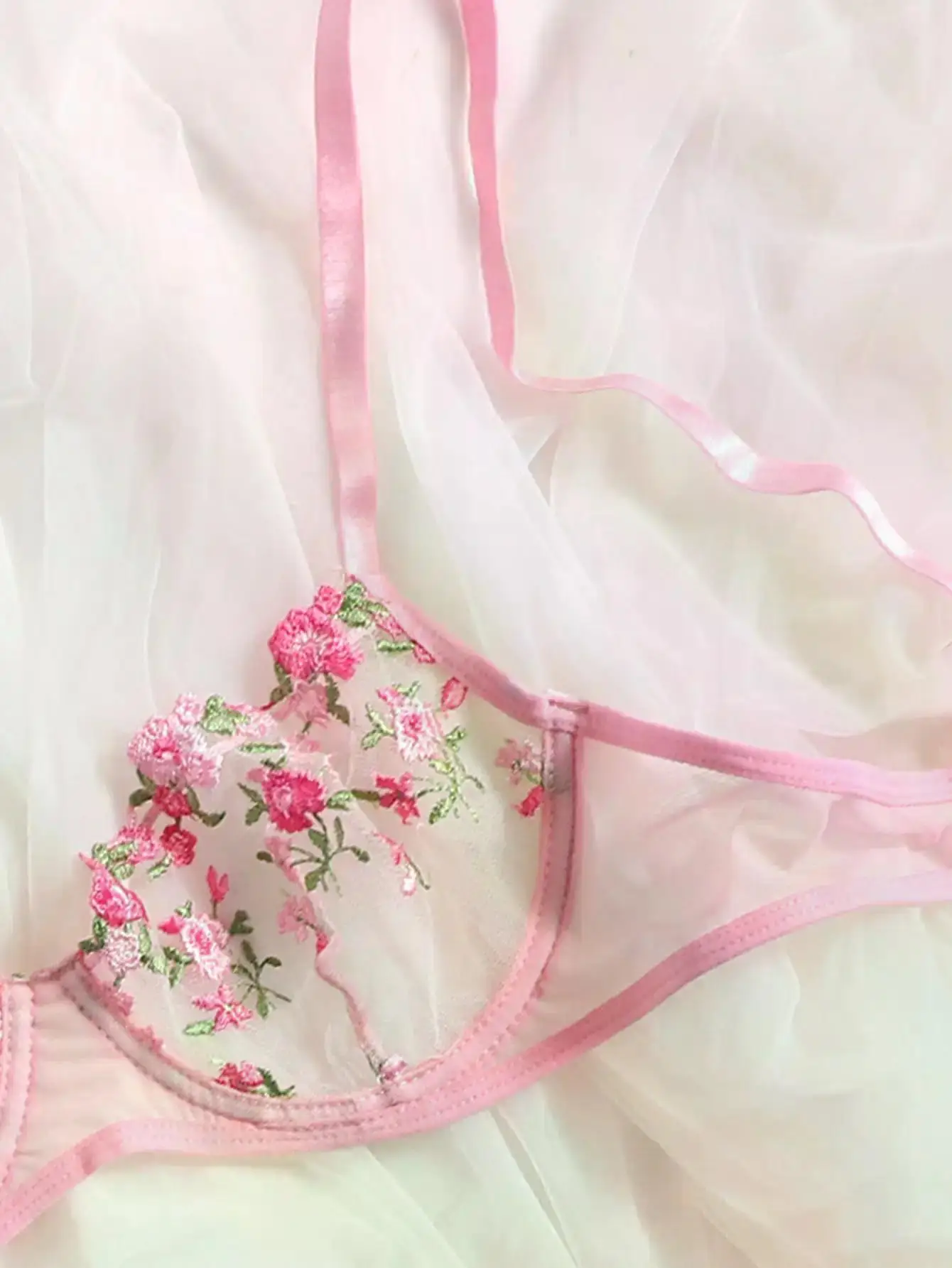 Transperant Lingerie Set Women Mesh Net Sexi Lenceria Sensual Mujer Bra Sets Embroidery Floral Underwired Transperant Lingerie Set Women Mesh Net Sexi Lenceria Sensual Mujer Bra Sets Embroidery Floral Underwired