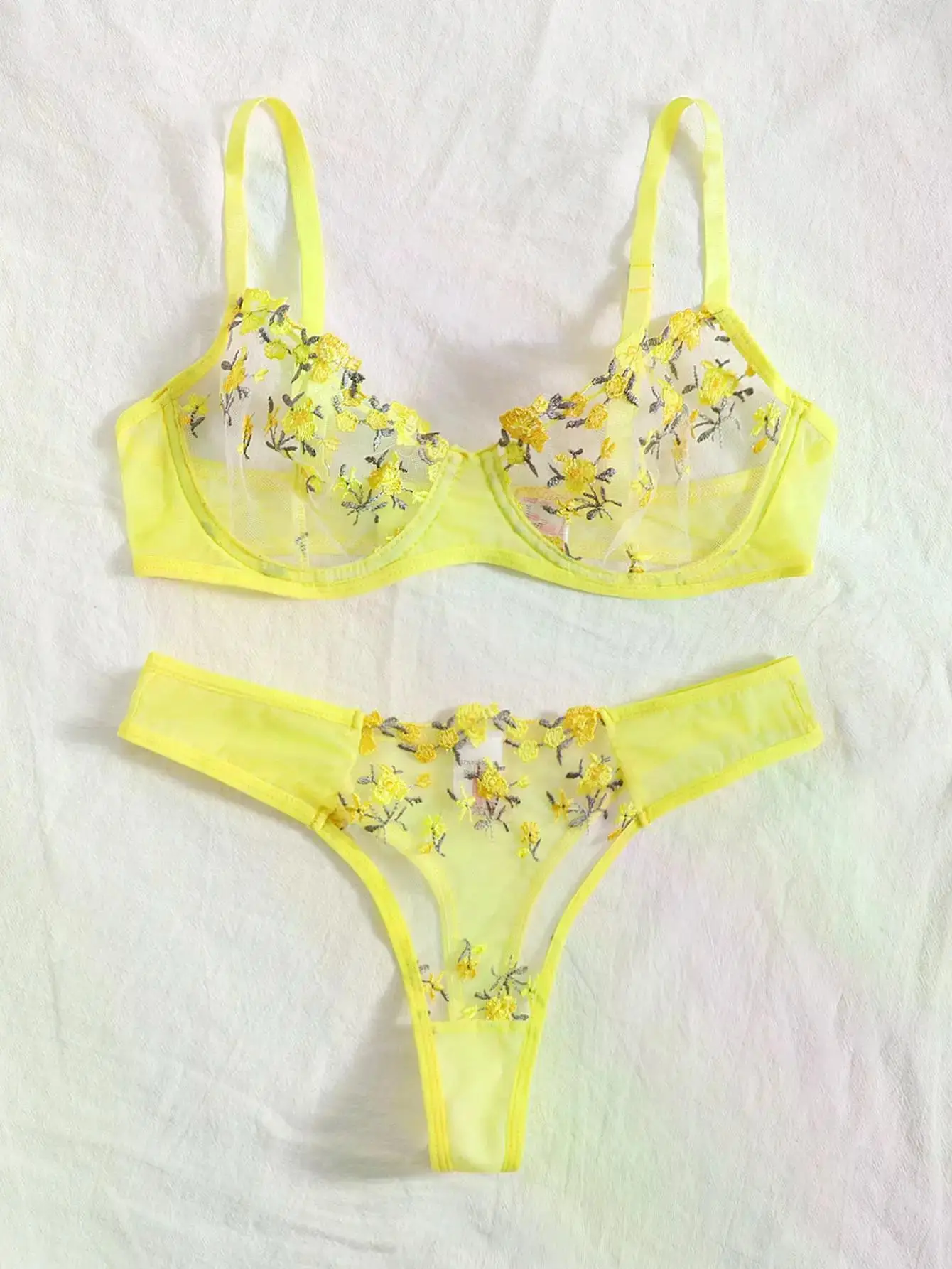 Transperant Lingerie Set Women Mesh Net Sexi Lenceria Sensual Mujer Bra Sets Embroidery Floral Underwired Transperant Lingerie Set Women Mesh Net Sexi Lenceria Sensual Mujer Bra Sets Embroidery Floral Underwired