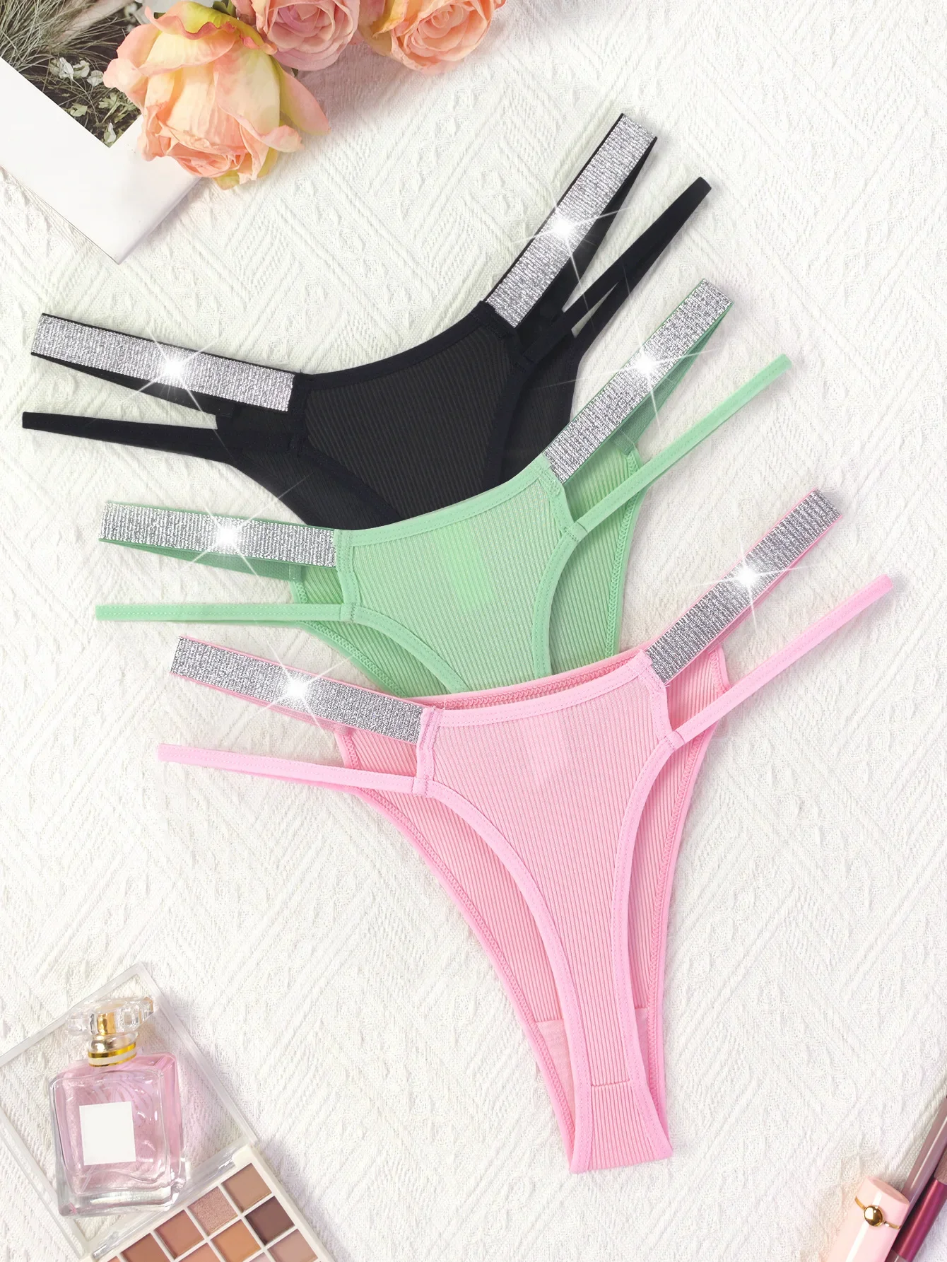 New Women Sexy Lace High Elastic Low Waist Thong Bikini Diamond Strap Panties Lingerie Brief G-string Underwear Sensual Lingerie New Women Sexy Lace High Elastic Low Waist Thong Bikini Diamond Strap Panties Lingerie Brief G-string Underwear Sensual Lingerie