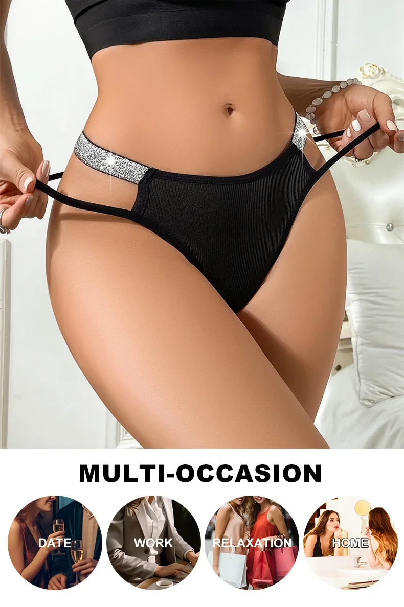 New Women Sexy Lace High Elastic Low Waist Thong Bikini Diamond Strap Panties Lingerie Brief G-string Underwear Sensual Lingerie New Women Sexy Lace High Elastic Low Waist Thong Bikini Diamond Strap Panties Lingerie Brief G-string Underwear Sensual Lingerie