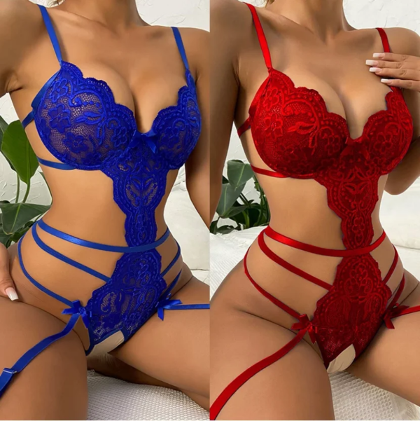 New Hot Sexy Lingerie Lace Open Bra Set Ruffle Transparent Underwear Erotic Lingerie Sexy Bodysuit Erotic Sleepwear For Women