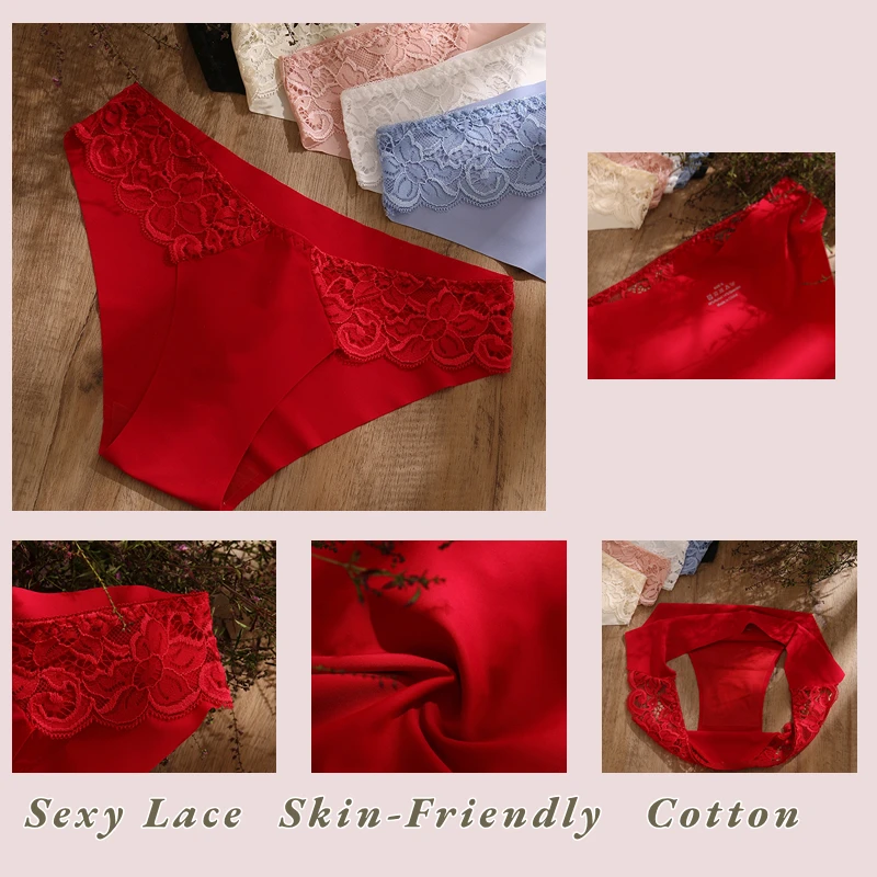 Women's Panties Sexy Lace Perpective Seamless Female Underwear Solid Elasticity Briefs for Ladies Lovely Lingerie Underpants New Women's Panties Sexy Lace Perpective Seamless Female Underwear Solid Elasticity Briefs for Ladies Lovely Lingerie Underpants New