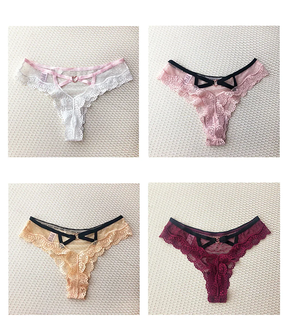 Sexy Lace Panties Women Transparent Low-Waist Underpant Hollow Out Thong for Female Briefs Seamless G-String Underwear Lingerie Sexy Lace Panties Women Transparent Low-Waist Underpant Hollow Out Thong for Female Briefs Seamless G-String Underwear Lingerie