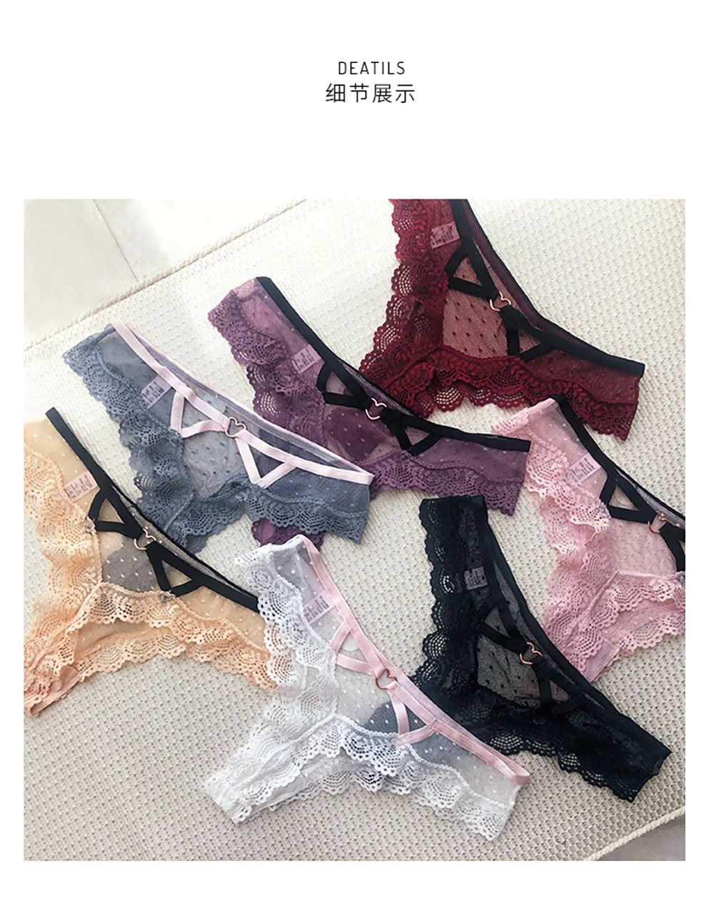 Sexy Lace Panties Women Transparent Low-Waist Underpant Hollow Out Thong for Female Briefs Seamless G-String Underwear Lingerie Sexy Lace Panties Women Transparent Low-Waist Underpant Hollow Out Thong for Female Briefs Seamless G-String Underwear Lingerie