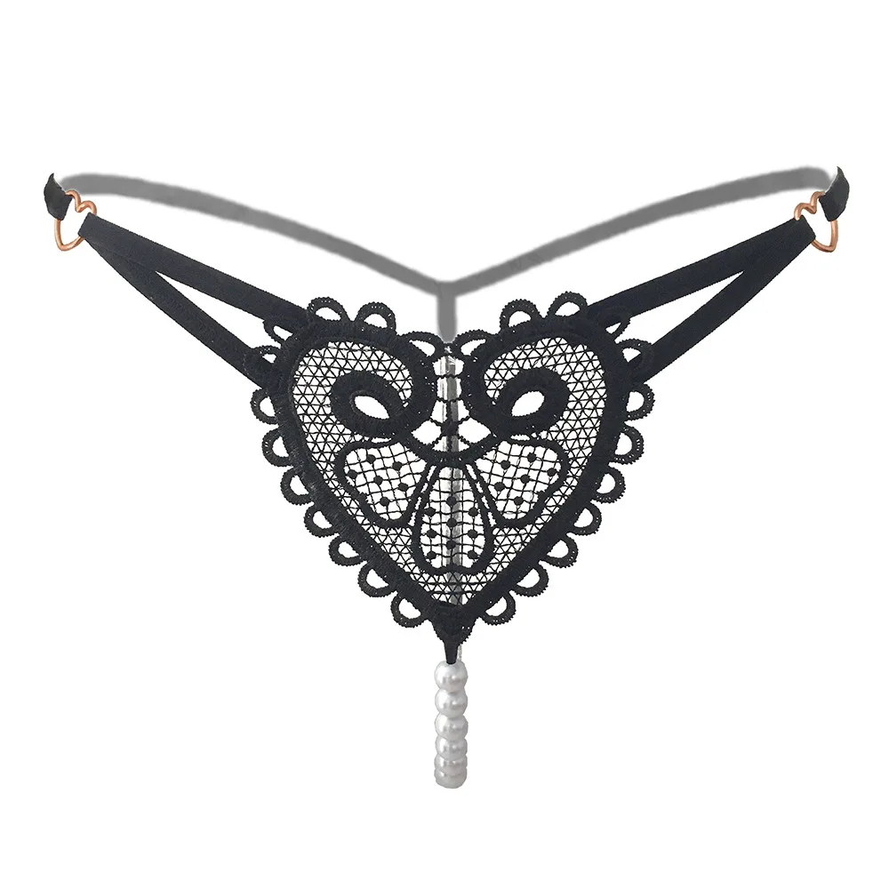 Poblador Sexy Lingerie Women's Panties Lace G-strings Crotch Opening Thongs Temptation Erotic Women Underwear See-Through Pantys
