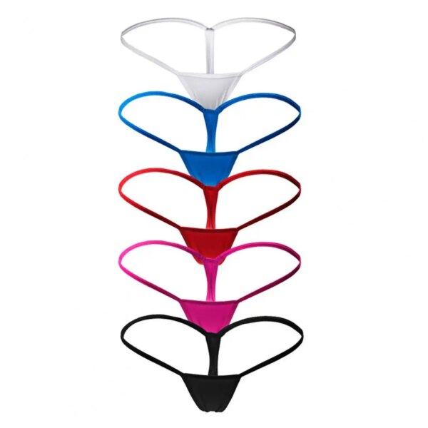 Sexy Thong Thin Strap Women's Panties Exotic Lingerie T Back Ladies Thongs Low Waist Micro Mini G-String Female Underwear Tangas