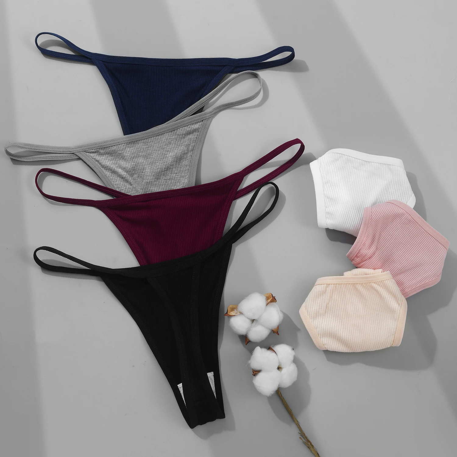 FNIO Women's Thong Sexy Panties Screw Cotton Briefs Female Thin Belt G-String Underwear Women Soft Breathable Solid Lingerie FNIO Women's Thong Sexy Panties Screw Cotton Briefs Female Thin Belt G-String Underwear Women Soft Breathable Solid Lingerie