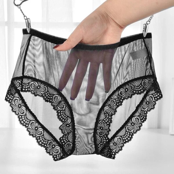 Ropa Interior Femenina  Underwear Women Panties Plus Size 4XL Soft Lace Mesh Fully Transparent and Thin Sexy Panties Lingerie
