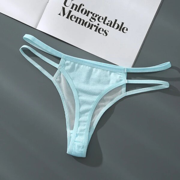 Sexy Thongs Women Panties Perspective Bikini Underpants Low-Rise G-string Underwear for Female Hollow Out Ladies Lingerie