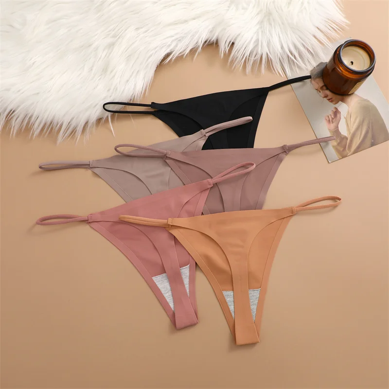 Women Sexy Seamless Thong Mluti Colors G-String Panties Hihg Elastic Underwear High Cut No Trace Lingerie XS-XL Soft Underpants Women Sexy Seamless Thong Mluti Colors G-String Panties Hihg Elastic Underwear High Cut No Trace Lingerie XS-XL Soft Underpants
