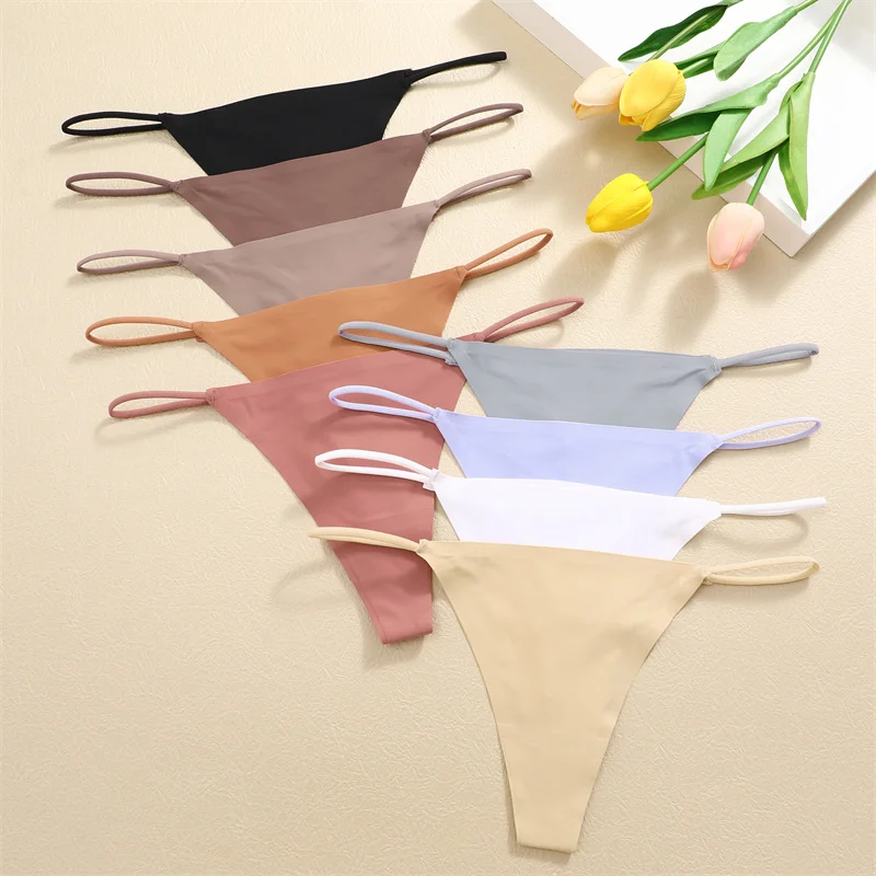 Women Sexy Seamless Thong Mluti Colors G-String Panties Hihg Elastic Underwear High Cut No Trace Lingerie XS-XL Soft Underpants Women Sexy Seamless Thong Mluti Colors G-String Panties Hihg Elastic Underwear High Cut No Trace Lingerie XS-XL Soft Underpants