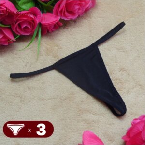 3PCS/Lot Sexy T-Back Thong Underwear Women Girls G-String Solid Color Lingerie Panties Seamless Female Low-Rise Thongs Panties