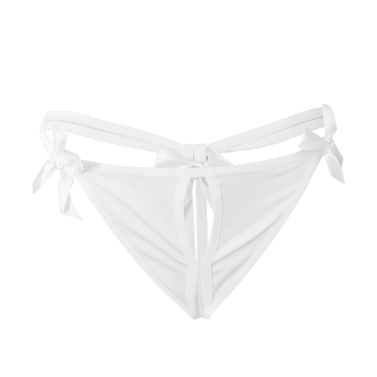 Sexy Lingerie Lace Opening Crotch Panties Sex Underwear With Cute Bow Midnight Lingerie Briefs Women Girls G-String Thongs