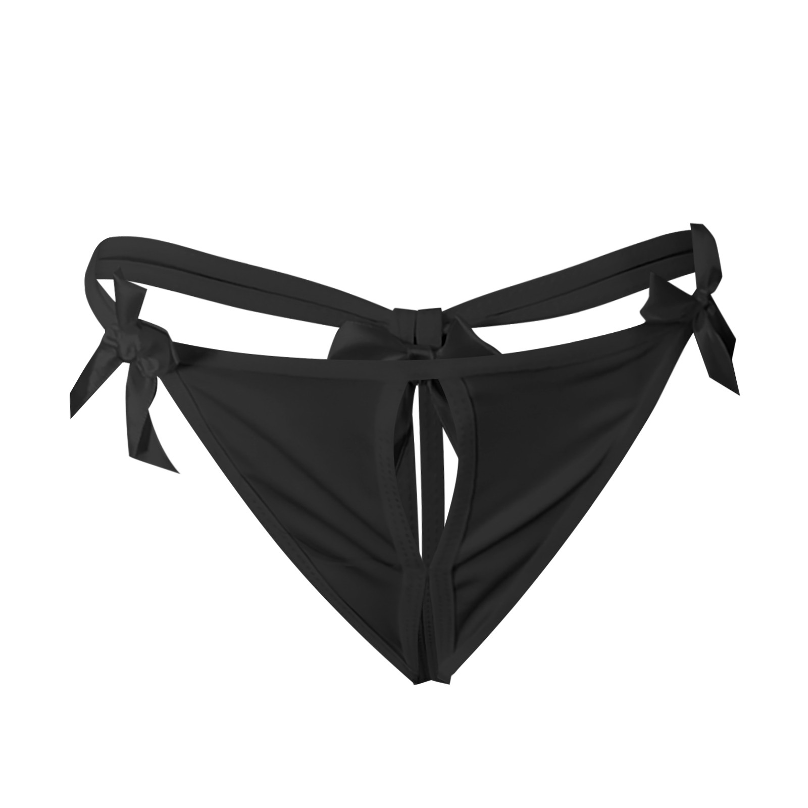 Sexy Lingerie Lace Opening Crotch Panties Sex Underwear With Cute Bow Midnight Lingerie Briefs Women Girls G-String Thongs