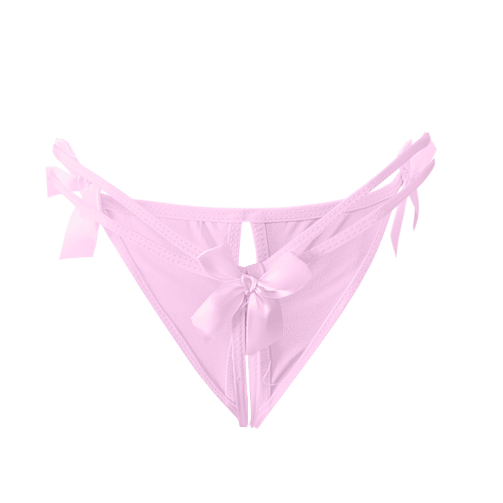 Sexy Lingerie Lace Opening Crotch Panties Sex Underwear With Cute Bow Midnight Lingerie Briefs Women Girls G-String Thongs