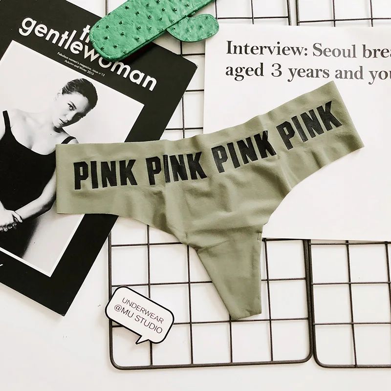 Sexy Women G String Underwear Panties Seamless PINK Letter Thongs Briefs Soft Heart Lingerie Low Waist Lady Erotic Girls Thong Sexy Women G String Underwear Panties Seamless PINK Letter Thongs Briefs Soft Heart Lingerie Low Waist Lady Erotic Girls Thong