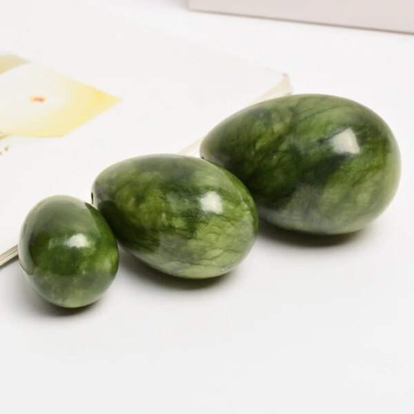 Natural Jade Yoni Egg Vaginal Muscles Tightening Ben Wa Ball Women Pelvic Floor Muscle Kegel Exercise Massage Eggs