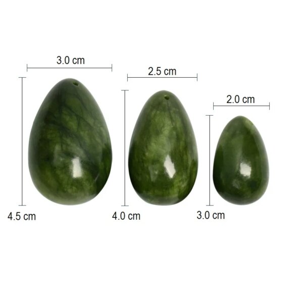 Natural Jade Yoni Egg Vaginal Muscles Tightening Ben Wa Ball Women Pelvic Floor Muscle Kegel Exercise Massage Eggs