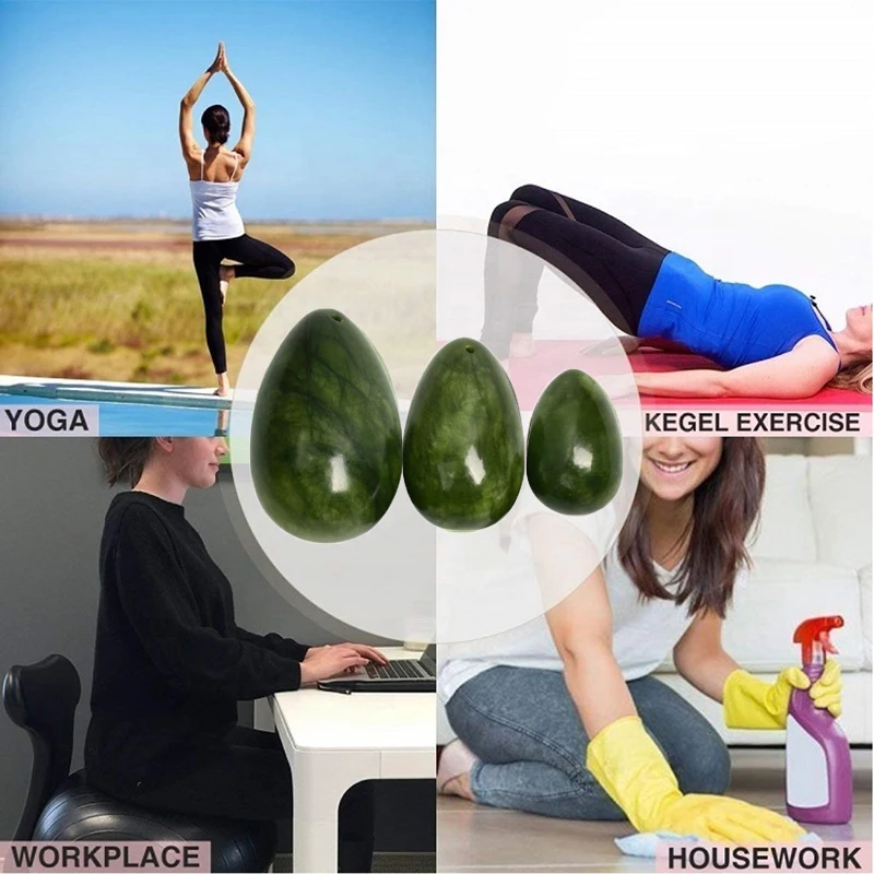 Natural Jade Yoni Egg Vaginal Muscles Tightening Ben Wa Ball Women Pelvic Floor Muscle Kegel Exercise Massage Eggs Natural Jade Yoni Egg Vaginal Muscles Tightening Ben Wa Ball Women Pelvic Floor Muscle Kegel Exercise Massage Eggs