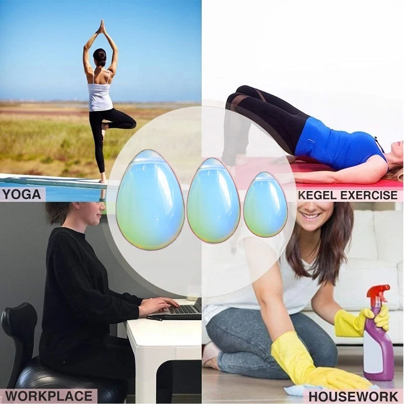 Dropshiping 3Pcs/Set Opal Yoni Egg Sphere Women Pelvic Floor Muscle Kegel Exercise Tightening Vaginal Ben Wa Ball Health Care Dropshiping 3Pcs/Set Opal Yoni Egg Sphere Women Pelvic Floor Muscle Kegel Exercise Tightening Vaginal Ben Wa Ball Health Care