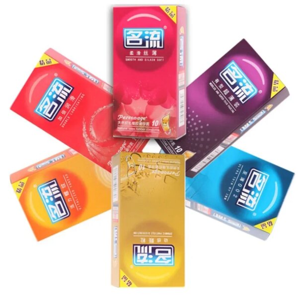PERSONAGE 60PCS Condoms Ultra Thin Particle Spike Condom Spike Intimate Lubricated Adult Sex Product Contraception for Men