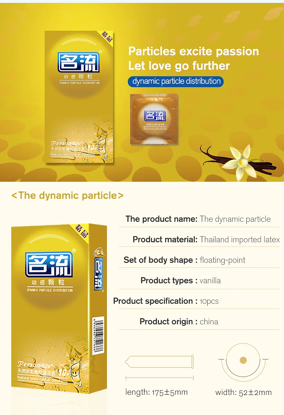 PERSONAGE 60PCS Condoms Ultra Thin Particle Spike Condom Spike Intimate Lubricated Adult Sex Product Contraception for Men