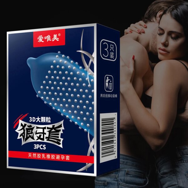 3D Large Particles Condoms Dotted Sex Toys Granular Stimulation Women G Spot Contracepation Sex Products for Men Penis Sleeve 18
