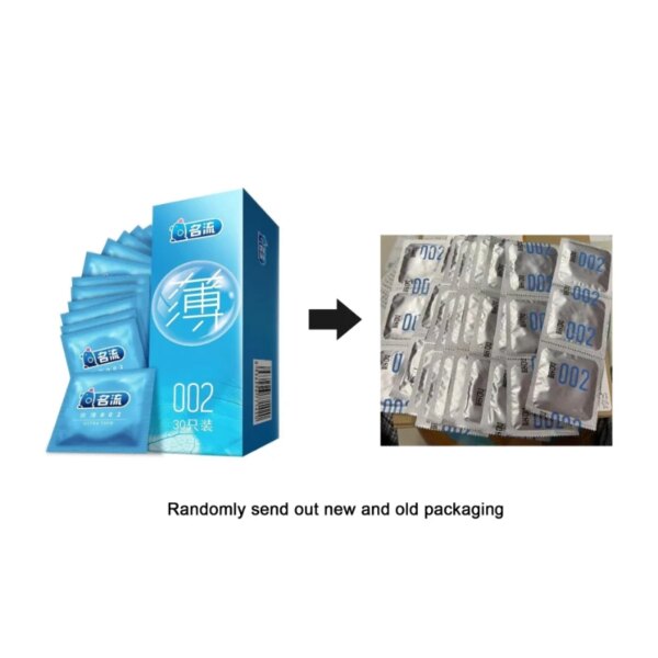 30/24 Pcs 4 Types Condoms Natural Latex Adult Safer Super Lubricated Ultra Thin Penis Sleeve Contraception for Men Sex Toys