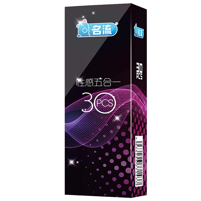 30/24 Pcs 4 Types Condoms Natural Latex Adult Safer Super Lubricated Ultra Thin Penis Sleeve Contraception for Men Sex Toys