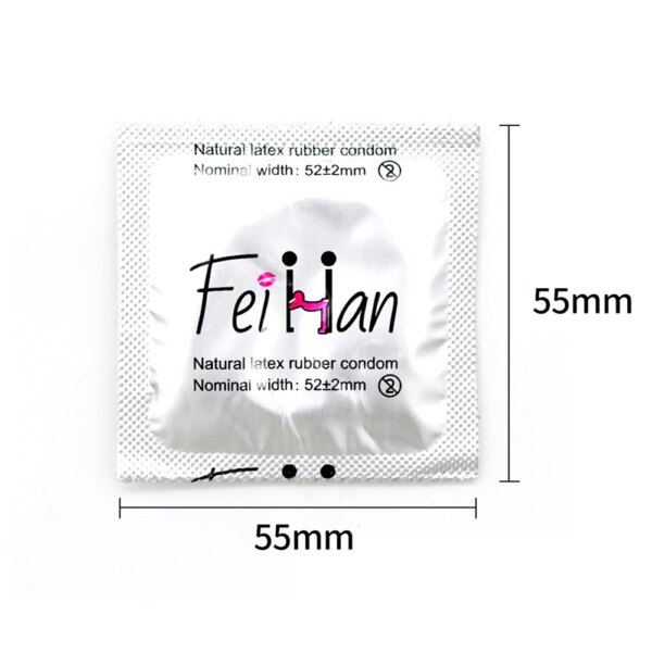 Smooth Natural Latex Condom Ultra Thin Condoms Sex Tools Penis Sleeve for Men Contraception Sex Product Condones 100/50/30/10Pcs