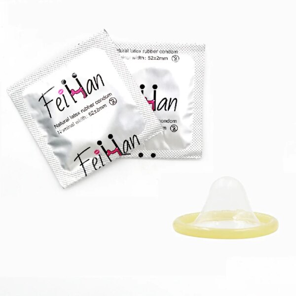 Smooth Natural Latex Condom Ultra Thin Condoms Sex Tools Penis Sleeve for Men Contraception Sex Product Condones 100/50/30/10Pcs