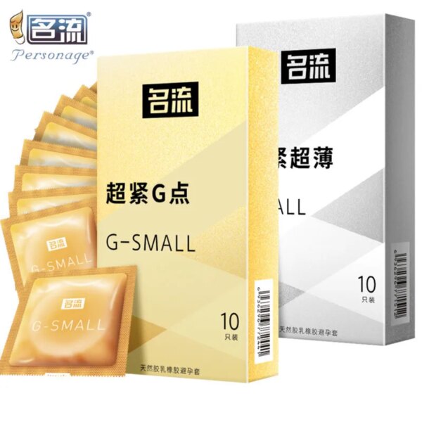 PERSONAGE ALL Small condom 45mm 49mm Tight Ribed Spikes Condoms Long Delayed Pleasure Latex Penis Sleeve Safe Lubricantion Toys