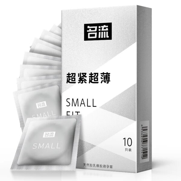 PERSONAGE 10 Pcs 45Mm Durable Reliable Latex Condoms Long-Lasting Small Ultra Lubricated Large Oil Condoms WIth Dot