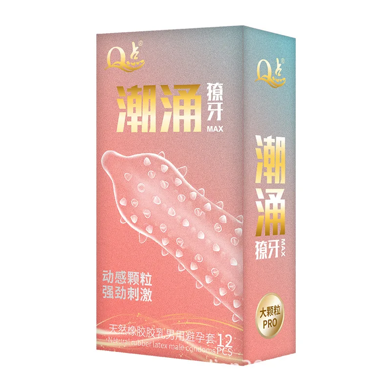 12pcs Female Climax Pleasure Condoms With 9D Point Spikes Men's Condoms Sex Toys G Spot Stimulation Penis Sleeve Adult Supplies